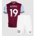 West Ham United Edson Alvarez #19 Hjemmedraktsett Barn 2024-25 Korte ermer (+ Korte bukser)